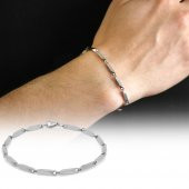 Nipora Silver Renk 317L Çelik Singapur Bileklik - 1
