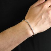 Nipora Silver Renk 317L Çelik Singapur Bileklik - 2