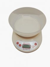 OCASSO OCS-0014 DİJİTAL MUTFAK TARTISI KAPASİTE 5 KG/1G BASKÜL HASSAS ÖLÇÜM BEYAZ MUTFAK TARTISI - 1