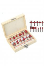 Th03038 12 Parça Ahşap Freze Uç Seti 6mm Sap - 1