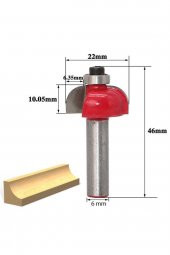 Th03038 12 Parça Ahşap Freze Uç Seti 6mm Sap - 5