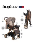 Tommybaby TB-980 Gold Çift Yönlü Bebek Arabası Puset - 9