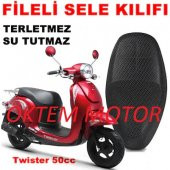KUBA TWİSTER 50 SELE KILIFI 3D ÇİFT KATLI FİLELİ - 1