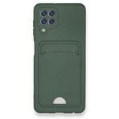 FitCase Samsung Galaxy A22 Cardy Soft Delikli Kartlık Cepli Silikon Kapak - 4
