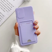 FitCase Samsung Galaxy A22 Cardy Soft Delikli Kartlık Cepli Silikon Kapak - 9