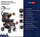 Tommybaby Tornado Plus Gold Alüminyum Lüx Çift Yön Bebek Arabası - 11