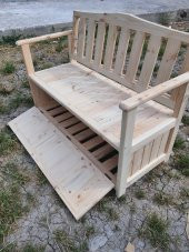 Wood LÜKS SAĞLAM( 140x45cm) SANDIKLI BAHÇE ,TERAS, KOLTUK, SEDİR - 4