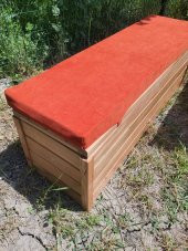 SAĞLAM LÜKS AHŞAP BAHÇE SANDIK SEDİR (140x45x45) KALIN AHŞAP BAHÇE DEPOLAMA - 2