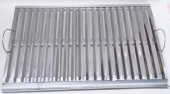 Paslanmaz Çelik Geniş Panelli 45x30 Oluklu Köfte Izgarası Üst Paneli 50cm Mangal için Üst Platform - 4