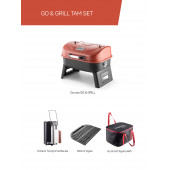Guruss Go & Grill Barbekü Mangal Tam Set Oksit Kırmızı - 1