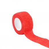 2.5 Cm Kırmızı Elastik Kendinden Yapışkanlı Coban Bandaj - 2