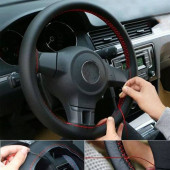 Oto Direksiyon Kılıfı Kırmızı Dikiş Estetik Görünüm Yüksek Kalite - 3
