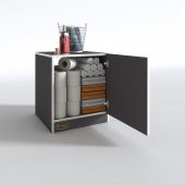 Kenzlife kapaklı mutfak dolabı melek29 gri 039x029x29 banyo ofis komodin (m) thumbnail 3