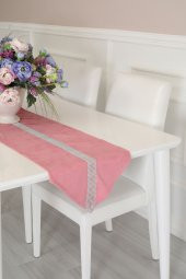 Taşlı Runner 185x35 Pembe - 1