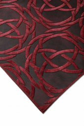 140X40 Deri Runner Bordo Kadife Desen - 2