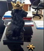 ASLAN KRAL BİBLO FİGÜRÜ SİYAH - 1