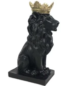 ASLAN KRAL BİBLO FİGÜRÜ SİYAH - 3