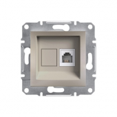 Schneider Asfora 1*RJ11- (CAT-3) Bronz EPH4100169 (ÇERÇEVESİZ) - 1