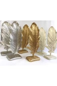 Dekoratif Tüy Yaprak Krem Gold - 3