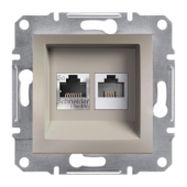 Schneider Asfora RJ45 CAT6 UTP RJ11,Bronz EPH5200169 (ÇERÇEVESİZ) - 1