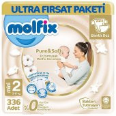 Molfix Pure Soft Ultra Avantaj Bebek Bezi 2 Beden 112X3 336 Adet thumbnail 1