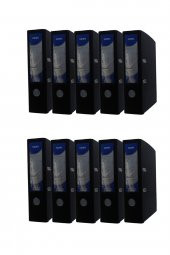 Noki Geniş Plastik Klasör (56411-190) Siyah 10 Lu Paket - 1