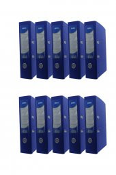 Noki Geniş Plastik Klasör (56411-130) Mavi 10 Lu Paket - 1