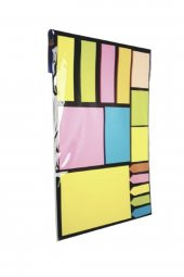Pensan Küp Not Kağıdı+ Tgb A-4 Yapışkanlı Not Kağıdı Belirteç Postit+ Triball Tükenmez Kalem Renkli - 2