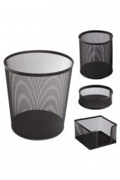 Globox Metal Ofis Seti 4lü Çöp Kutulu Glb001 Fx - 1