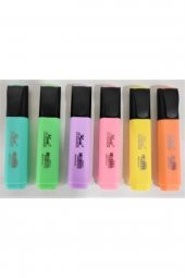 Masis Pastel Renk Fosforlu Işaretleme Kalemi 6 Lı Set Fosfor6 - 3