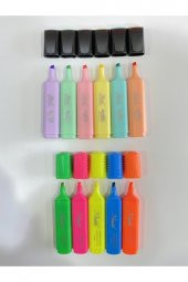 Masis 11li Fosforlu Set Pastel Renkler Fosforlu +canlı Renk Set11 - 1