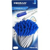 Pensan PENSAN TÜKENMEZ KALEM TRIBALL MAVİ 60 LI STAND - 1