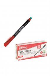 Mikro Permanent Marker Silgili Cd Kalemi 12li Kırmızı (s) - 1