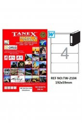 Tanex Lazer Etiket 100 Yp 192x59 Laser-copy-ınkjet Tw-2104 - 1