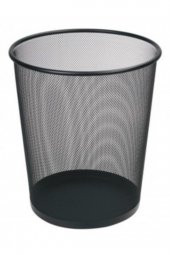 Rubenis Metal File Tel Çöp Kovası Siyah Büyük Boy - 1