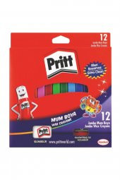 Pritt 12li Jumbo Silinebilir Pastel Boya 12 Renk Jumbo Mum Boya - 1