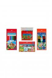 Faber Castell 4lü Boya Seti (12Lİ KURU-SULU-PASTEL-KEÇELİ BOYA) B.s - 1