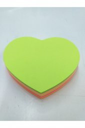 YALÇIN AVM MODA HOME Lüx Kağıt Yapışkanlı Not Kağıdı Postit Kalp Şeklinde - 1