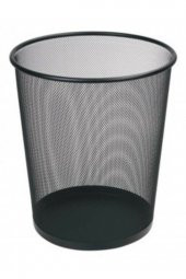 DRT Siyah Metal Fileli Çöp Kovası - 1