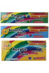 Fufi Guaj Akrilik Ve Parmak Boya 3lü Boya Seti - 1
