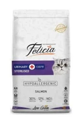 Felicia Low Grain HypoAllergenic Light Sterilised Somonlu 12 kg Yetişkin Kuru Kedi Maması - 1