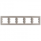 Schneider Asfora 5li Yatay Çerçeve Bronz EPH5800569 - 1