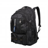 Bagacar IZDAG Siyah Siyah Seyahat Sırt Çantası 60 LT 17" Laptop Bölmeli - 3