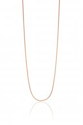 Gümüş rose italyan yılan zincir kolye thumbnail 1