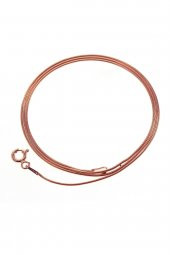 Gümüş rose italyan yılan zincir kolye thumbnail 2