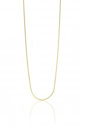 Gümüş yaldızlı italyan yılan zincir kolye thumbnail 1