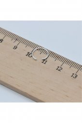 925 Ayar Gümüş Halka Burma Hızma Burun Piercing Nose Ring - 4