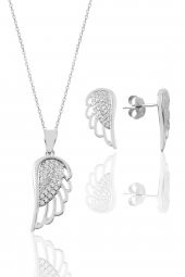 Gümüş kanat modeli ikili set thumbnail 1