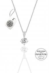 Gümüş Swarovski tek taş modeli üçlü set SGTL20507 thumbnail 3