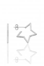 Gümüş star küpe - 1
